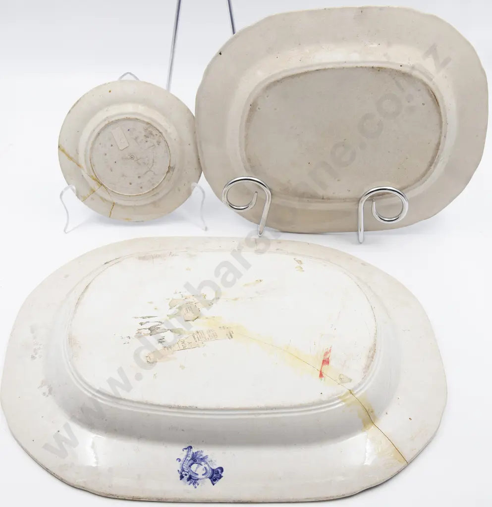 Victorian Staffordshire B&W Ashets Image 1++