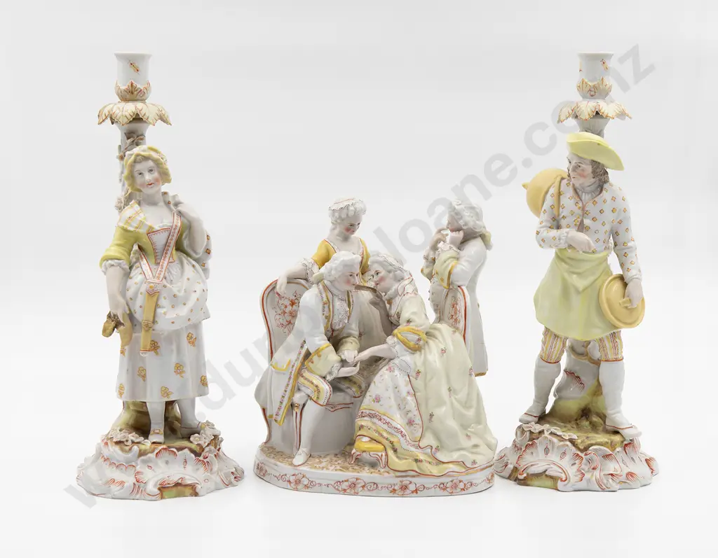 Late C19th/Early C20th Dresden Figure Group Image 1++