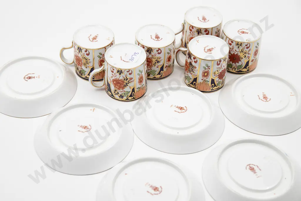 Six Royal Crown Derby Demi-Tasse Coffee Cup and Saucers Image 1++