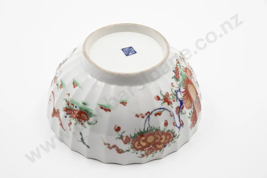 C1765 First Period Worcester Jabberwocky Pattern Waste Bowl Image 1++