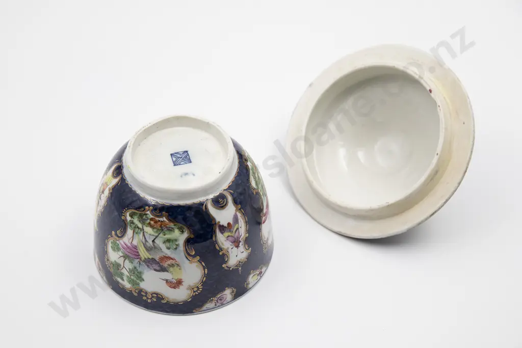 C1775 First Period Worcester Covered Sugar Basin Image 1++