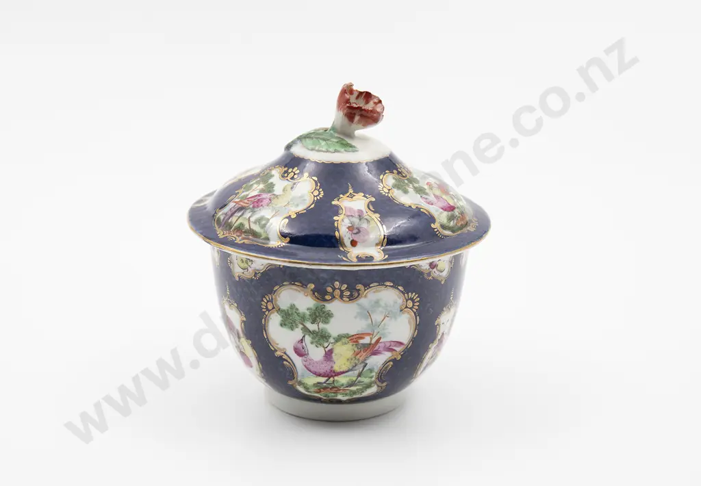 C1775 First Period Worcester Covered Sugar Basin Image 1++