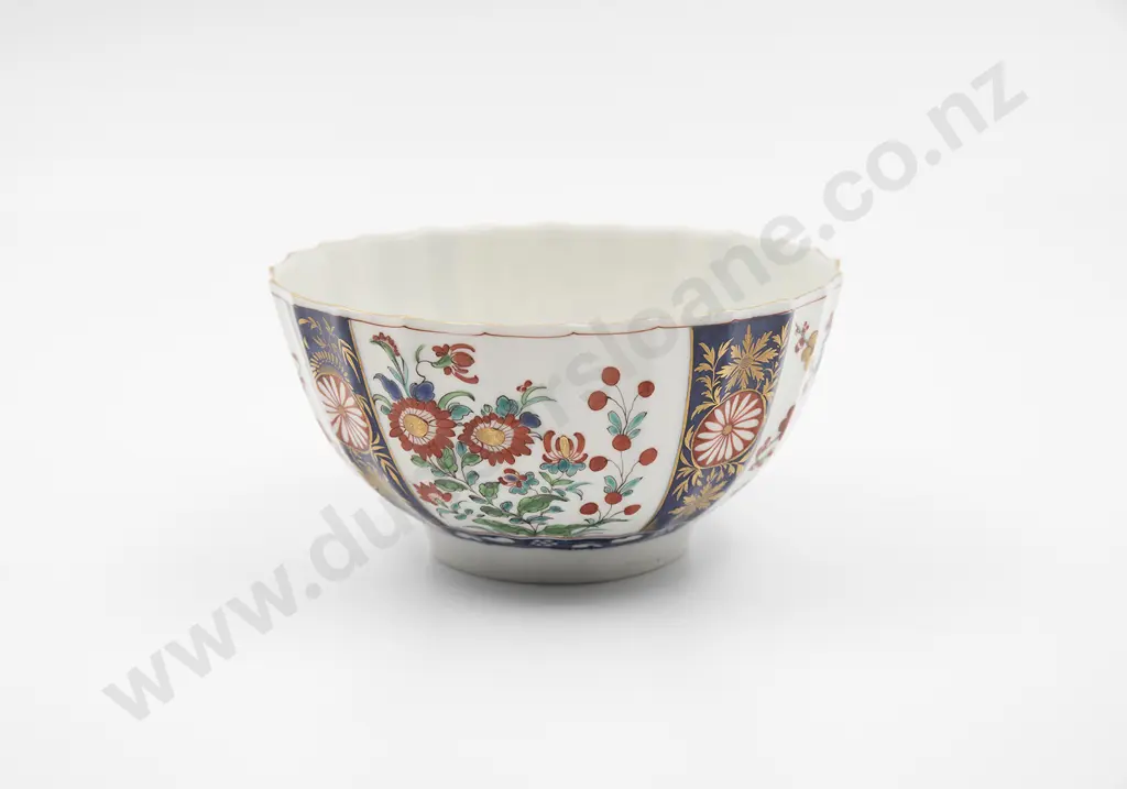 C1775 First Period Worcester Sugar Bowl Image 1++