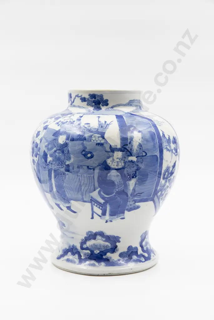 Large C19th Chinese Blue & White Ginger Jar Image 1++