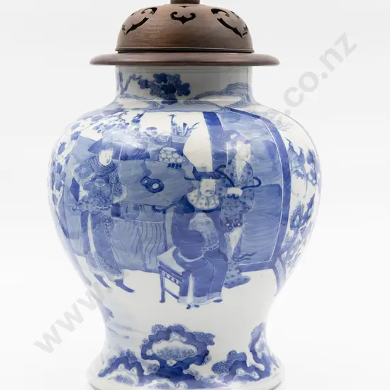Large C19th Chinese Blue & White Ginger Jar