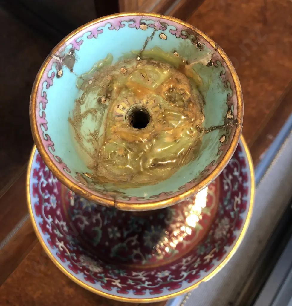 Chinese Famille Rose Temple Lamp Image 1++