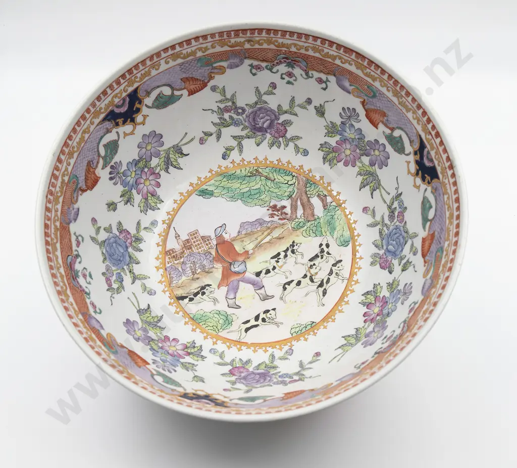 C20th Chinese Punch Bowl Image 1++