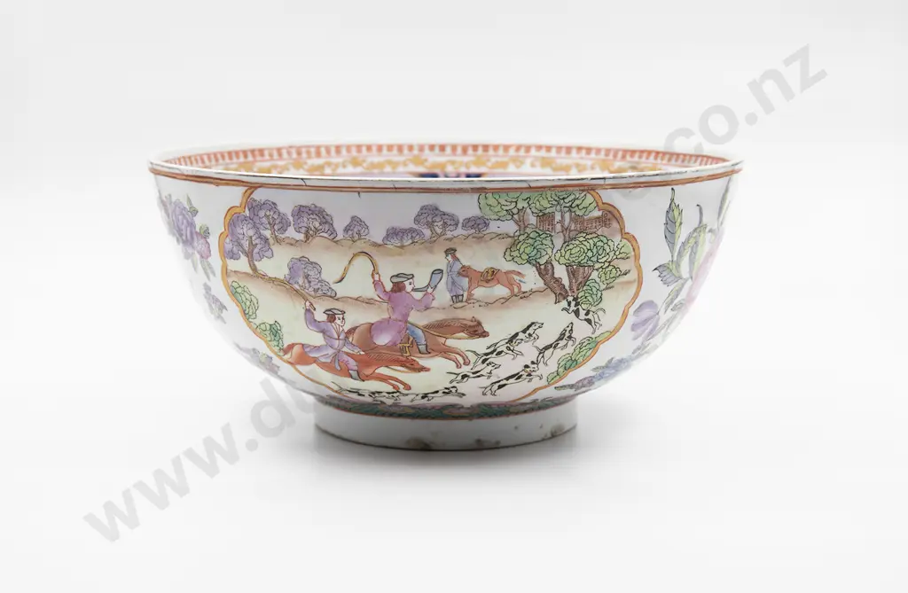 C20th Chinese Punch Bowl Image 1++