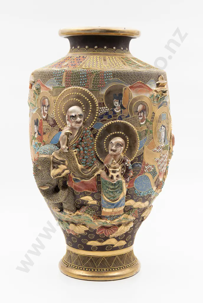 Large Japanese Satsuma Export Ware Vase Image 1++