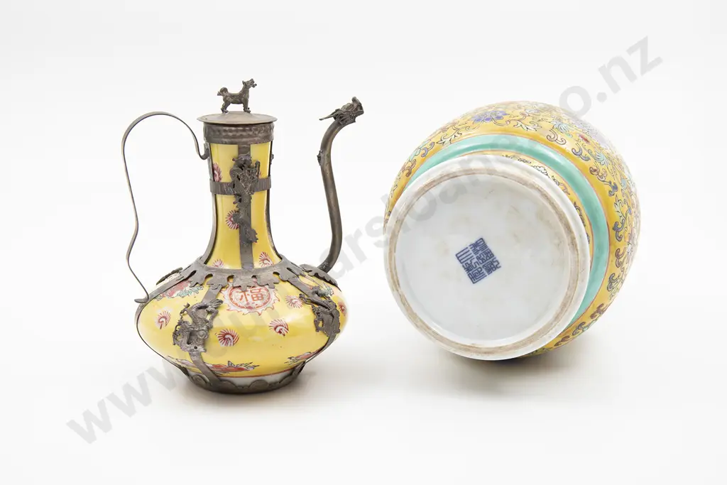 C20th Cantonese Style Famille Rose Vase Image 1++