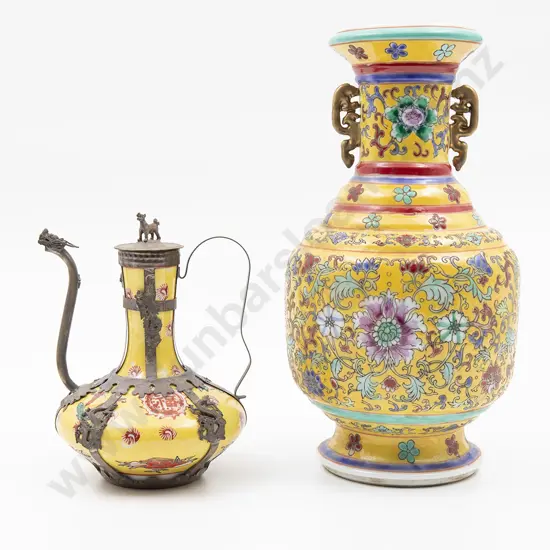 C20th Cantonese Style Famille Rose Vase