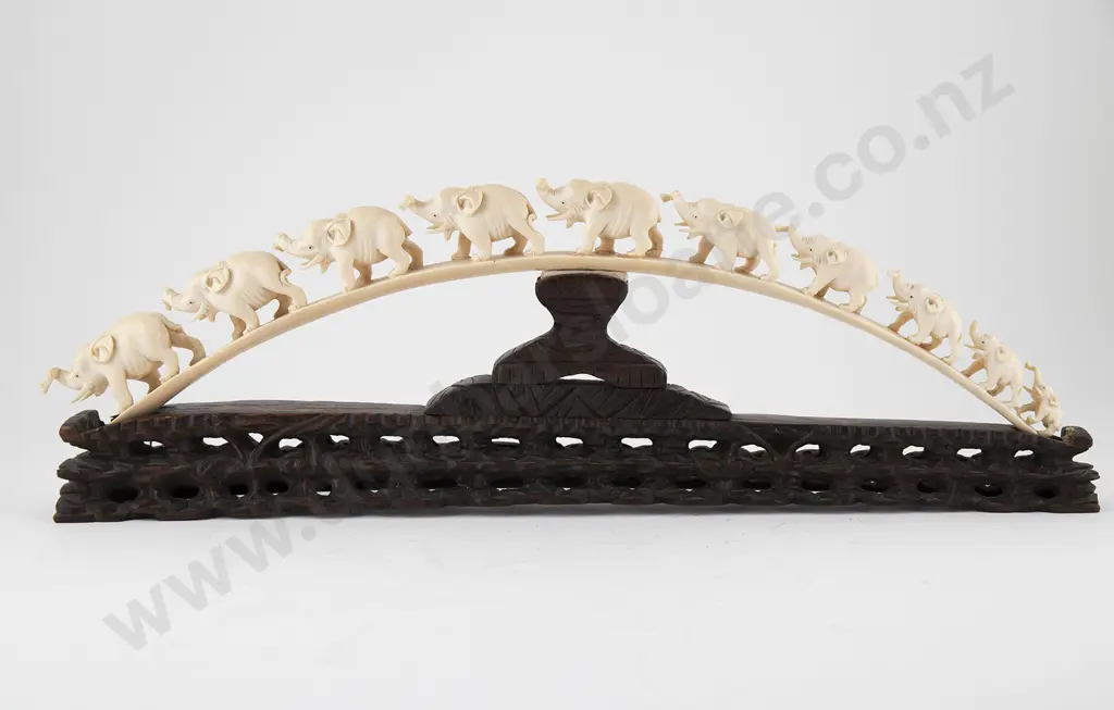 Carved Ivory Elephant Bridge Image 1++