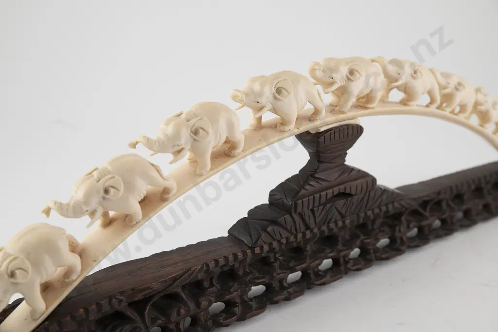 Carved Ivory Elephant Bridge Image 1++