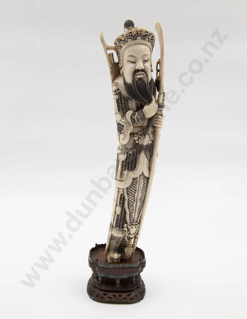 Large Chinese Carved Ivory God Of Wealth Figure Image 1++
