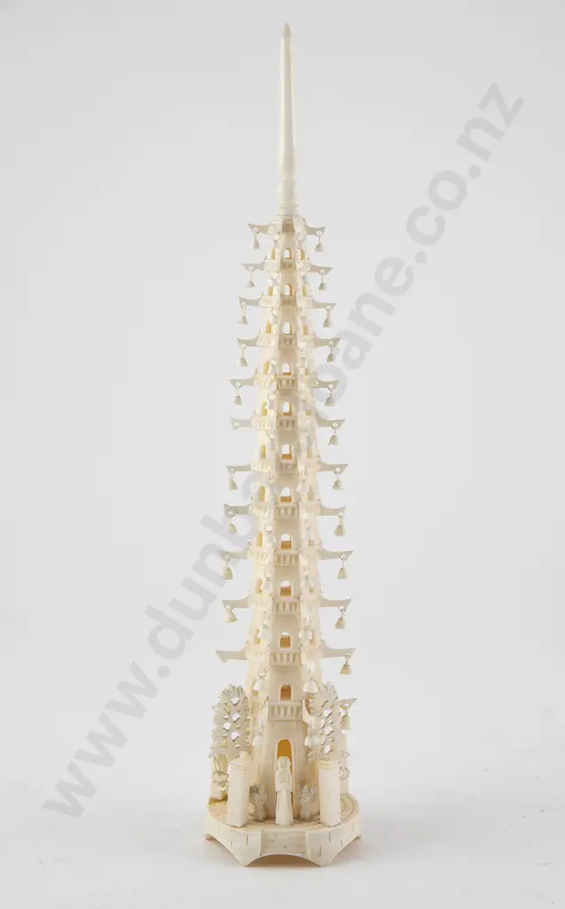 Chinese carved Ivory 12 Tier Tower Image 1++
