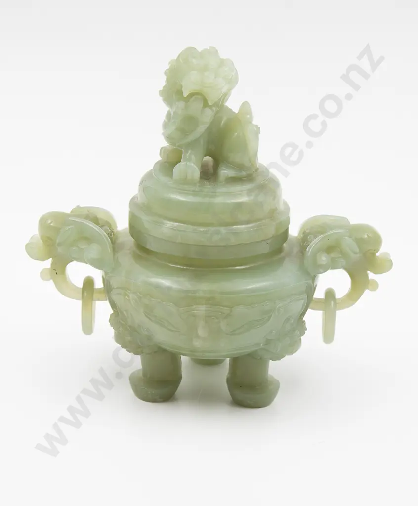 Chinese Carved Jade Censer Image 1++
