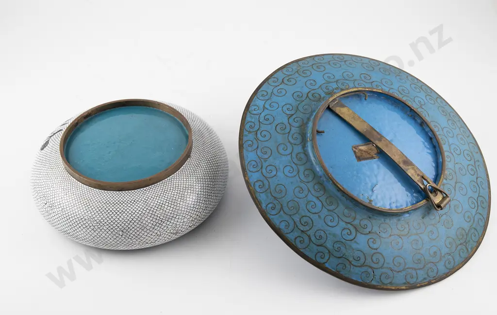 Cloisonne Plate & Bowl Image 1++