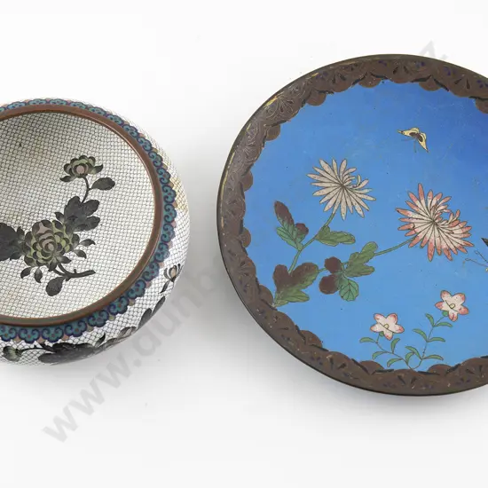 Cloisonne Plate & Bowl