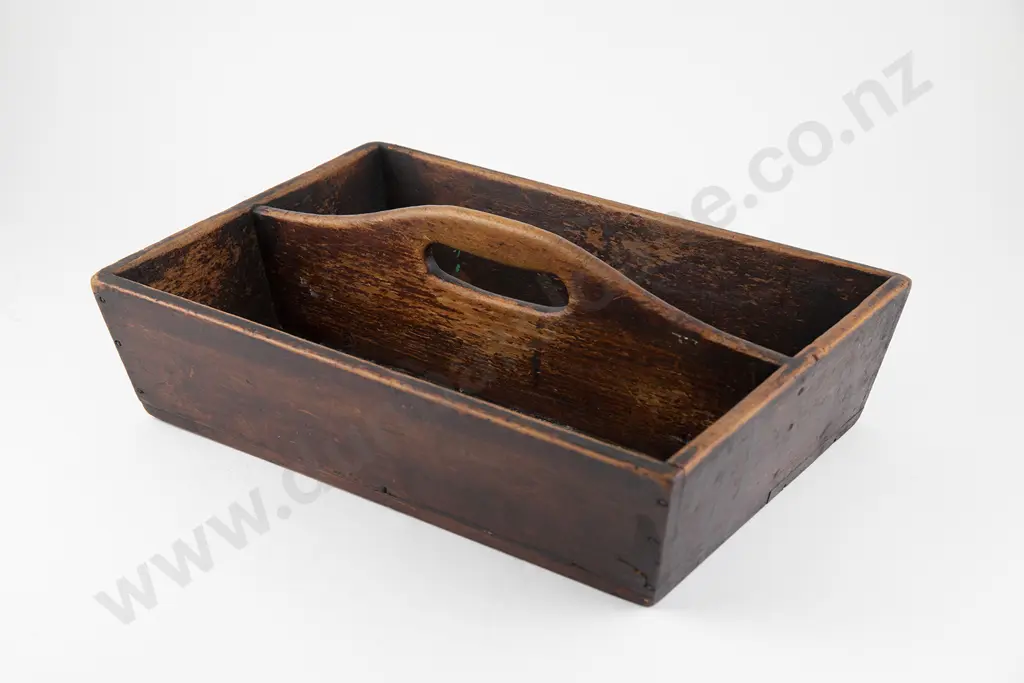 Geo II Mahogany Two Division Cutlery Tray Image 1++