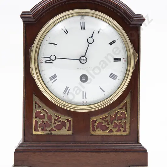 Geo III Mahogany Library Clock