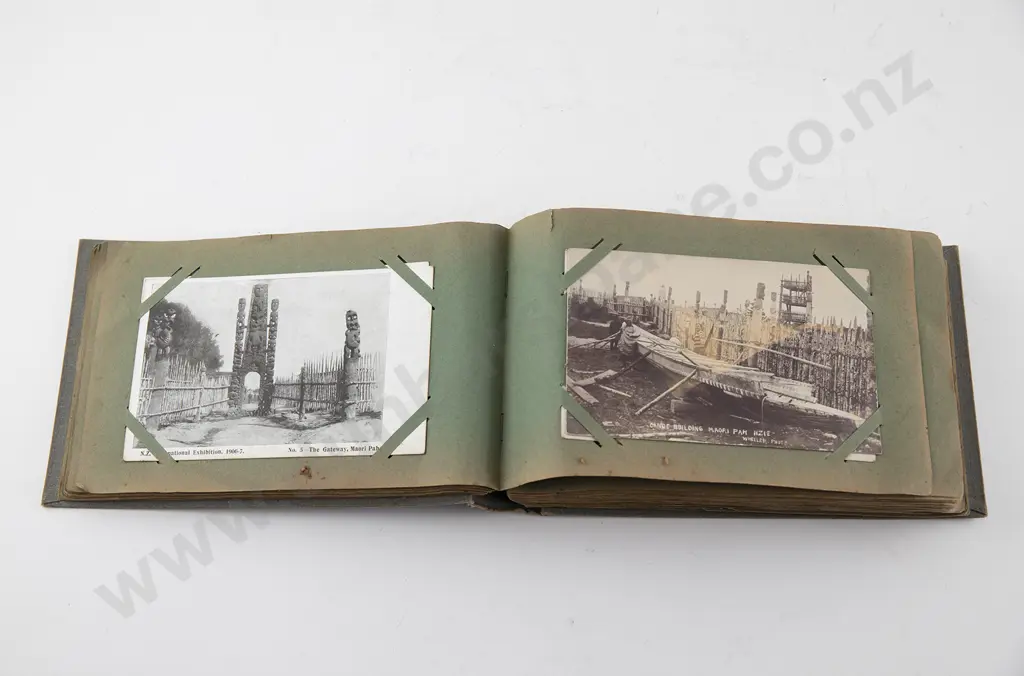 1906 New Zealand Exhibition Christchurch Postcard Album Image 1++