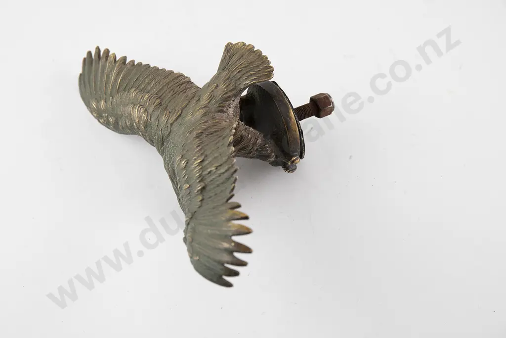 Vintage Cast Brass Eagle Car Radiator Mascot Image 1++
