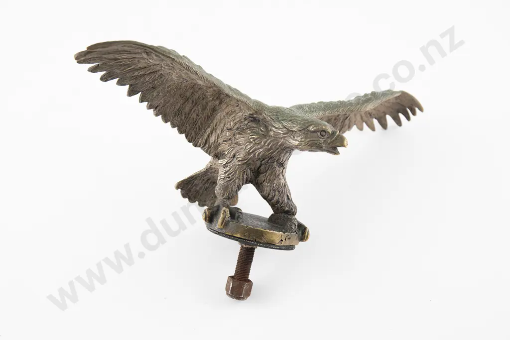Vintage Cast Brass Eagle Car Radiator Mascot Image 1++
