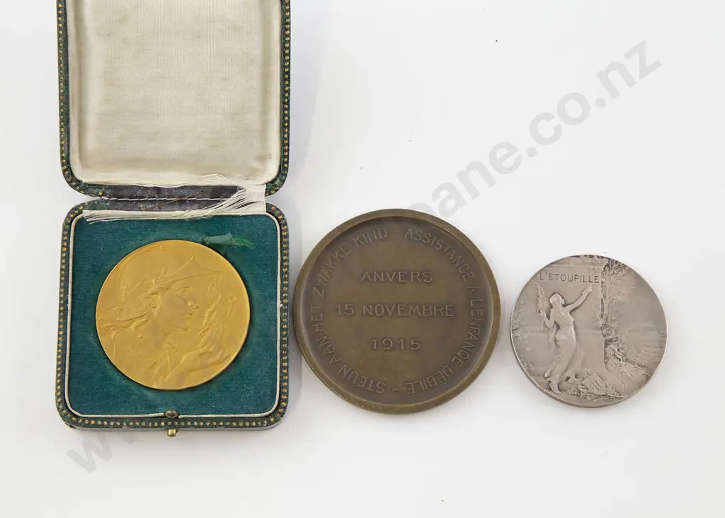 Three Art Nouveau Award Medallions Image 1++