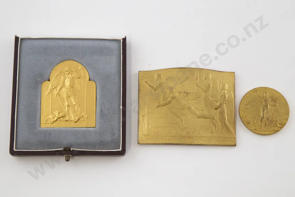 Three Art Nouveau Award Medallions Image 1++