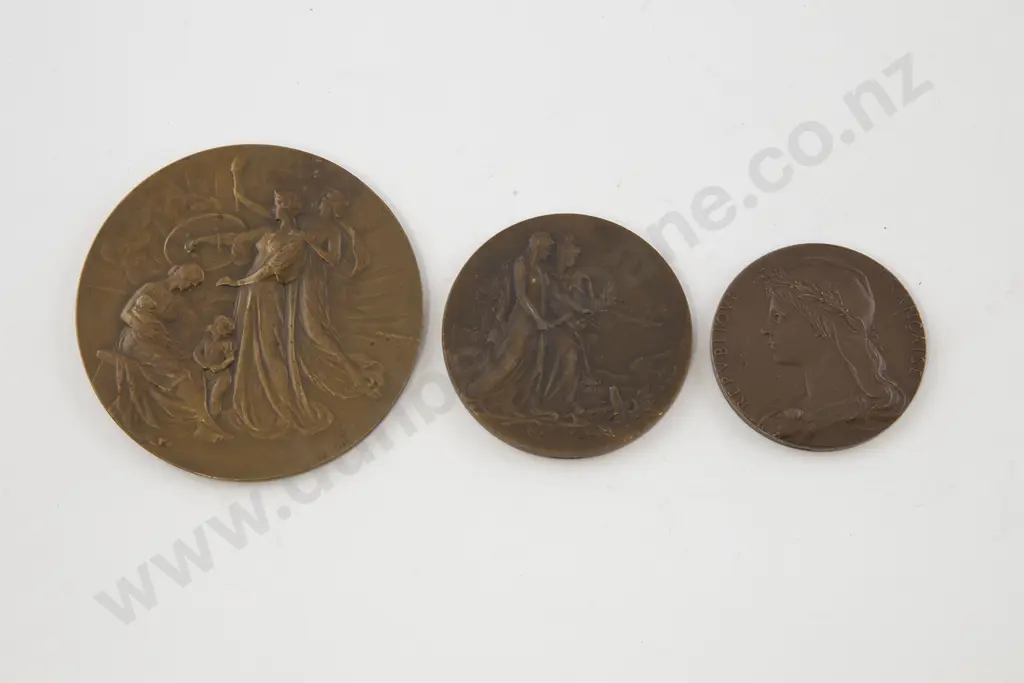 Three Art Nouveau Award Medallions Image 1++