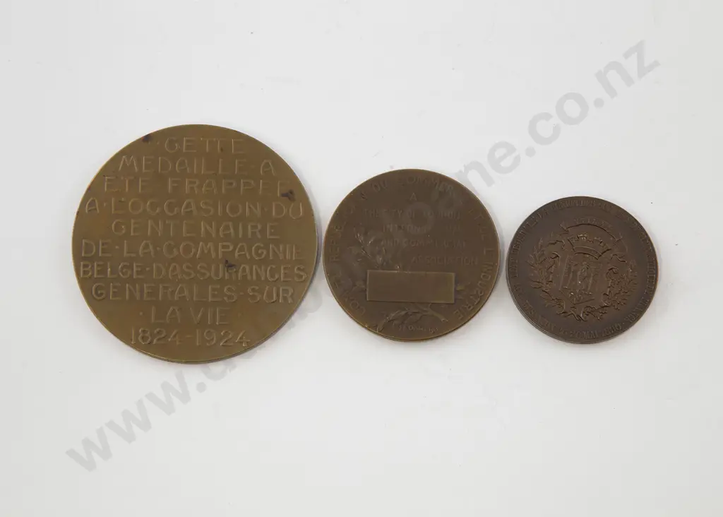 Three Art Nouveau Award Medallions Image 1++