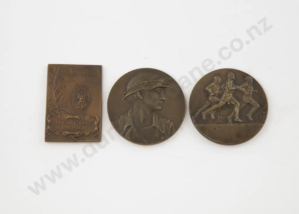 Three Art Nouveau Award Medallions Image 1++