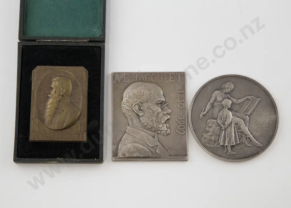Three Art Nouveau Award Medallions Image 1++