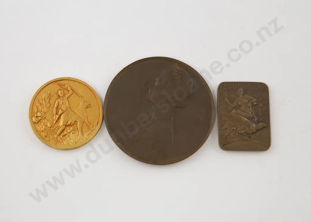 Three Art Nouveau Award Medallions Image 1++