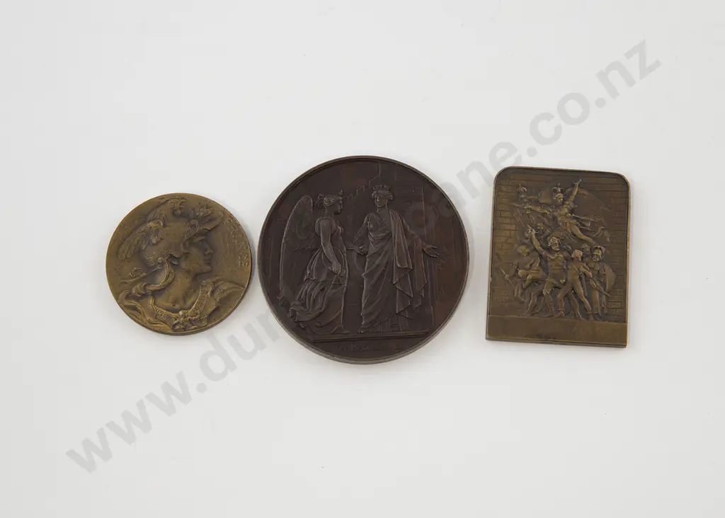 Three Art Nouveau Award Medallions Image 1++