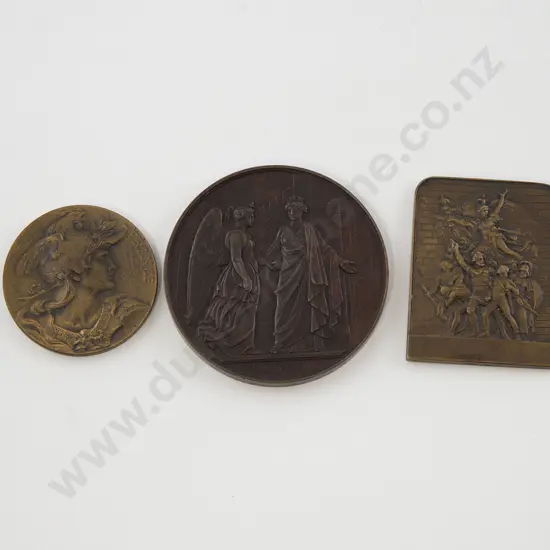 Three Art Nouveau Award Medallions
