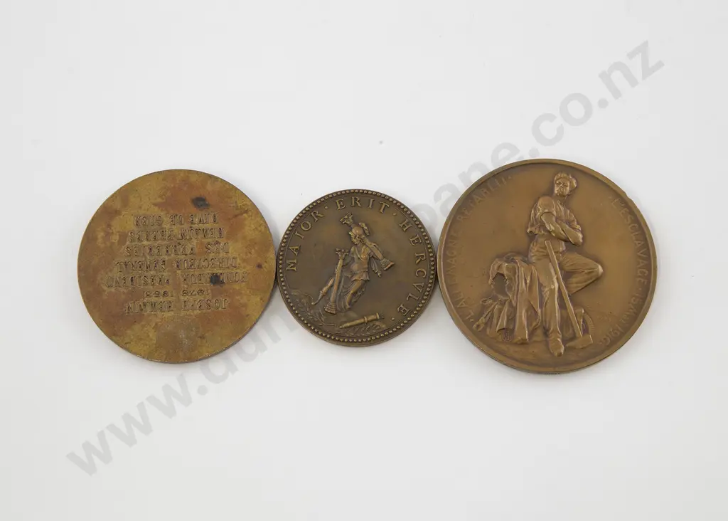 Three Art Nouveau Award Medallions Image 1++