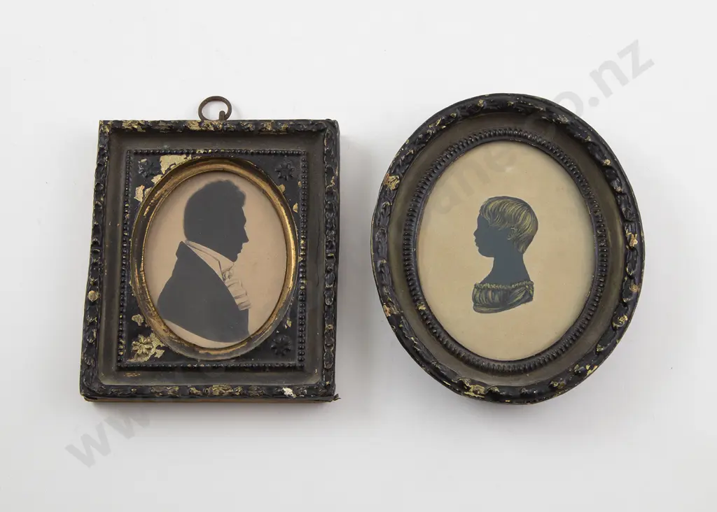 Two Regency Silhouette Miniatures Image 1++