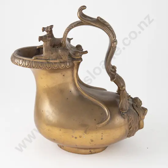 Late C19th Grand Tour "Askos" Bronze Ewer