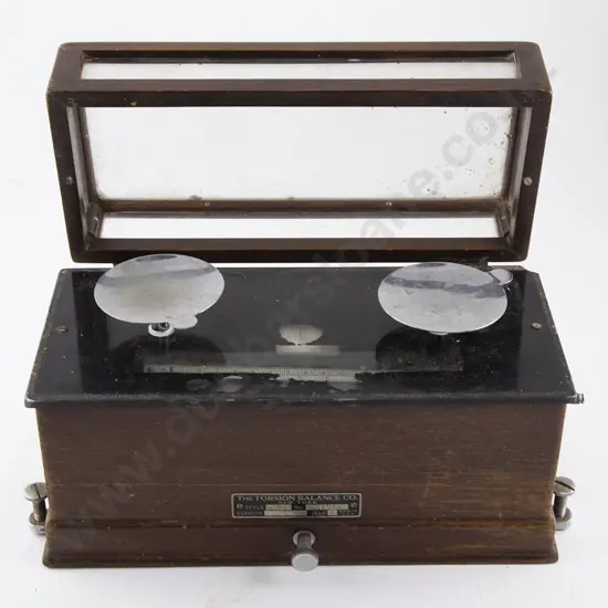 Mahogany Cased Drug Store Scales By The Torsion Balance Co New York