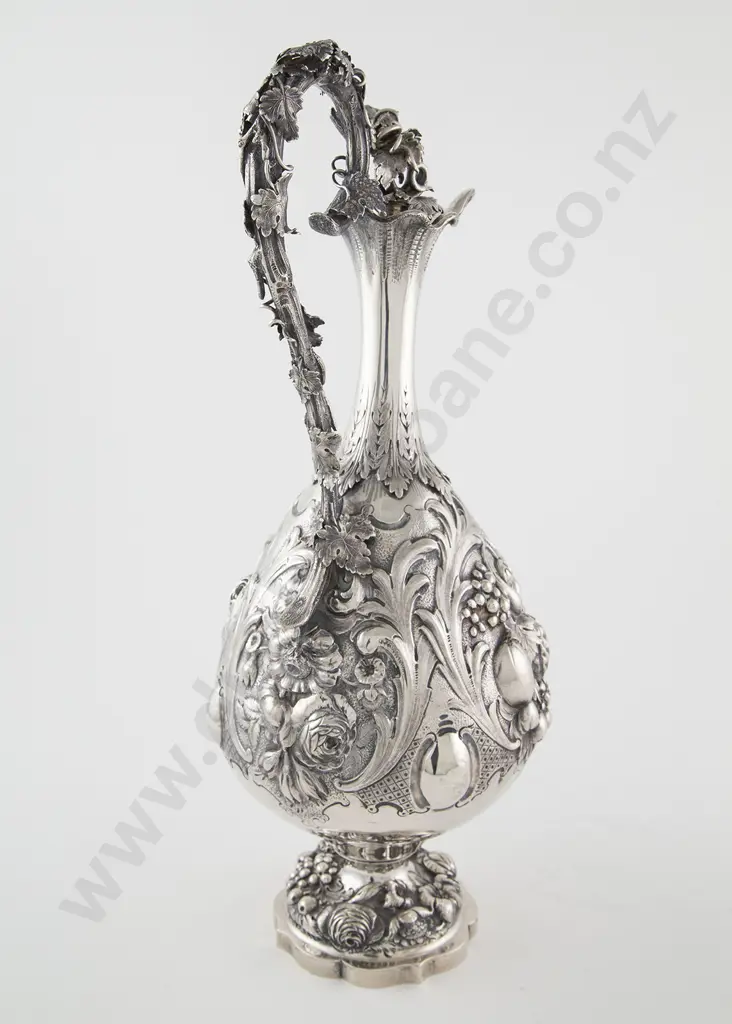 An Exceptionally Rare Australian Silver Wine Ewer By William Edwards Of Melbourne Image 1++