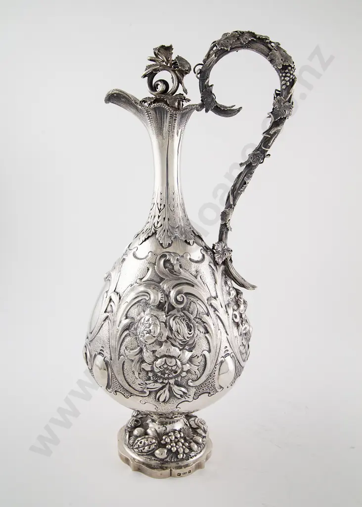 An Exceptionally Rare Australian Silver Wine Ewer By William Edwards Of Melbourne Image 1++
