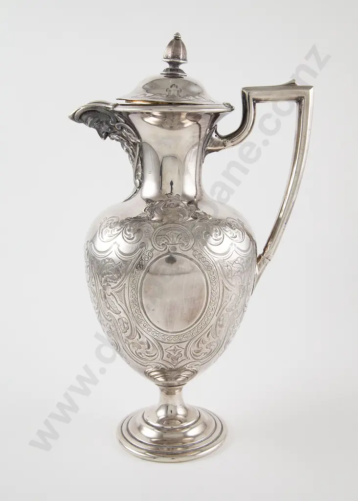Late Vict S/P Wine Ewer Image 1++