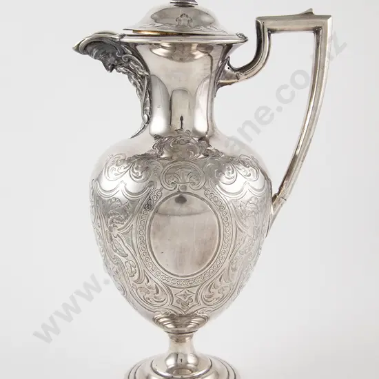 Late Vict S/P Wine Ewer