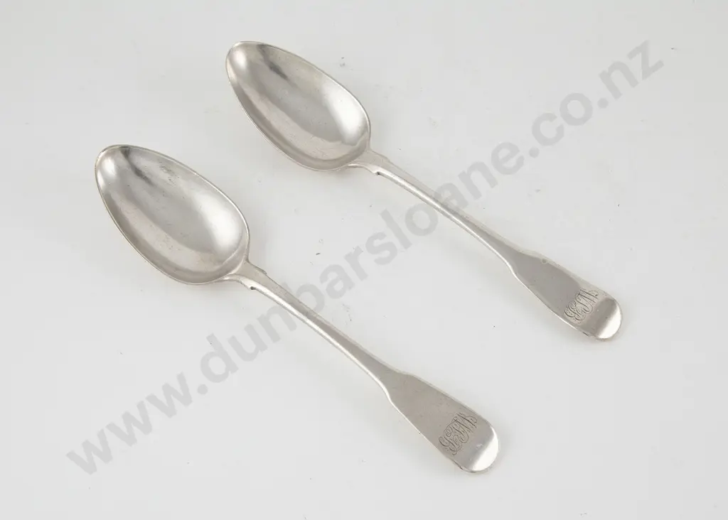 Pair Of Geo III S/S Tablespoons Image 1++