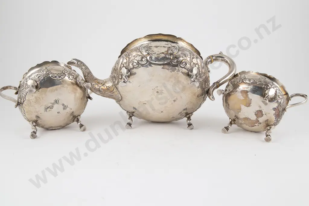 Geo V S/S Irish 3 Piece Teaset Image 1++