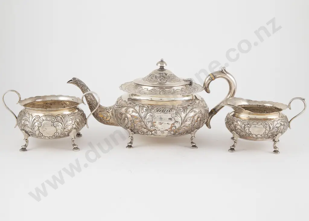 Geo V S/S Irish 3 Piece Teaset Image 1++