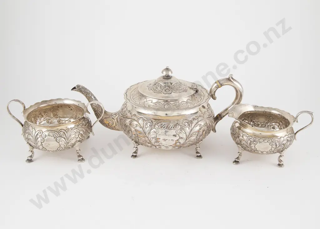 Geo V S/S Irish 3 Piece Teaset Image 1++