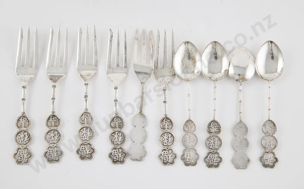Set of Six Hong Kong S/S Cake Forks Image 1++