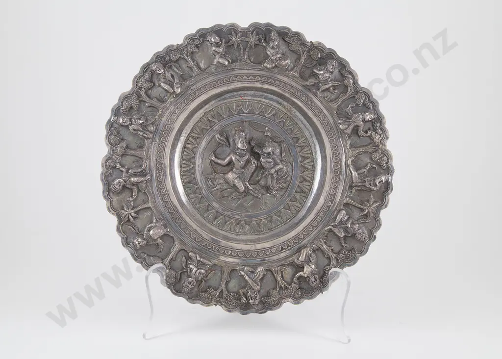 Indian Silver Circular Dish Image 1++